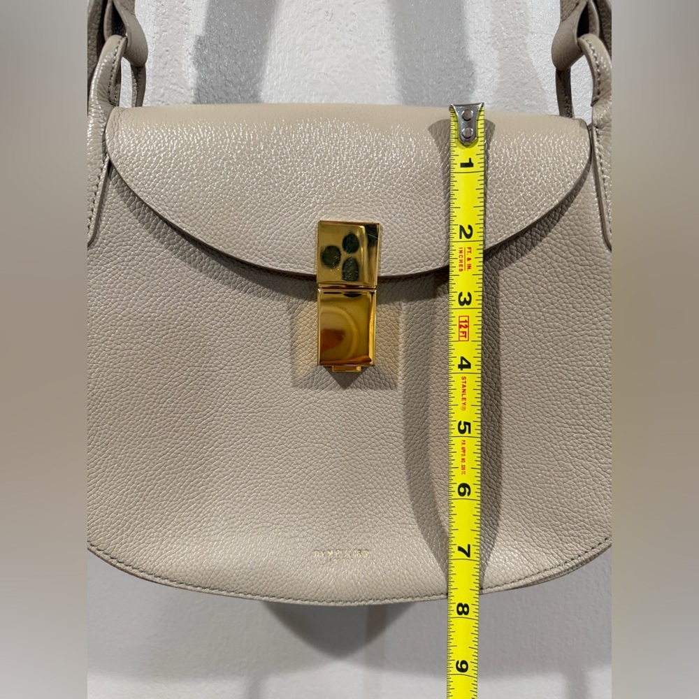 Demellier Elegant Taupe Leather Shoulder Bag Great Condition - Picture 7 of 14